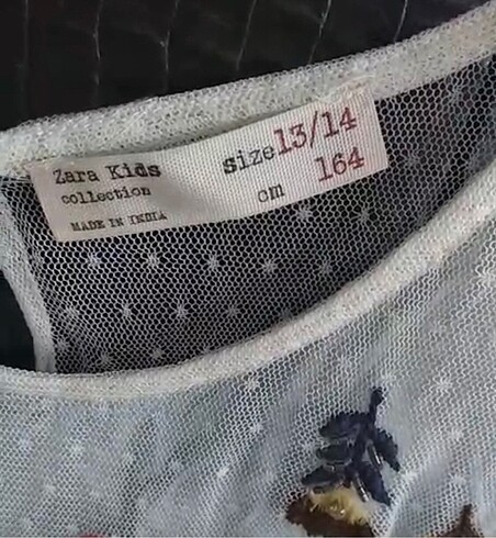 13-14 Yaş Beden çeşitli Renk Zara kids 13/14 çiçekli tül elbise