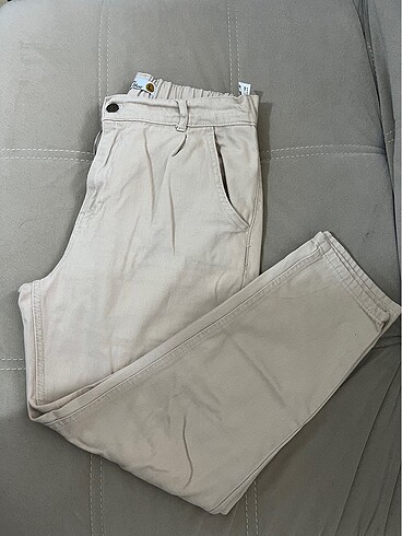 L beden krem pantolon