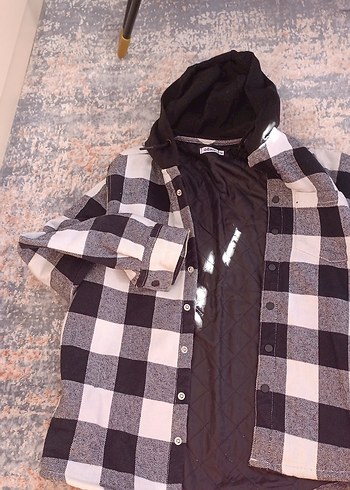 Gri Ekose Düğmeli erkek çocuk mevsimlik Gömlek - Görsel 3