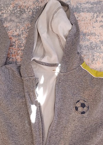 Kapüşonlu Gri Erkek Çocuk Sweatshirt - Görsel 3