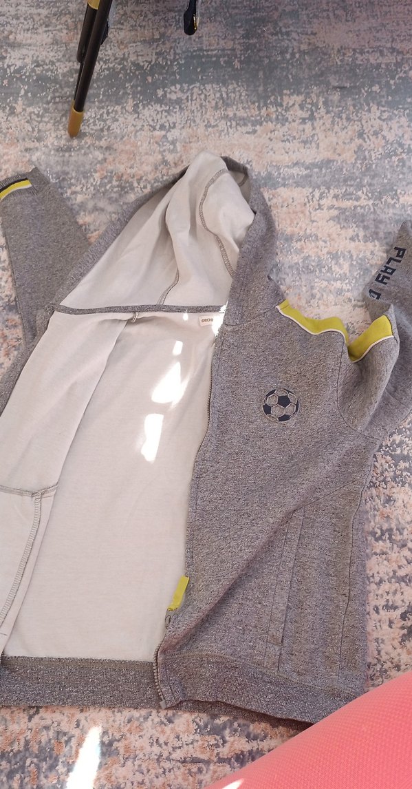 Kapüşonlu Gri Erkek Çocuk Sweatshirt - Görsel 2