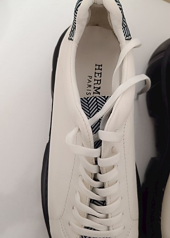 Kadın Beyaz Zebra Desenli Platform Spor Ayakkabı - Görsel 3