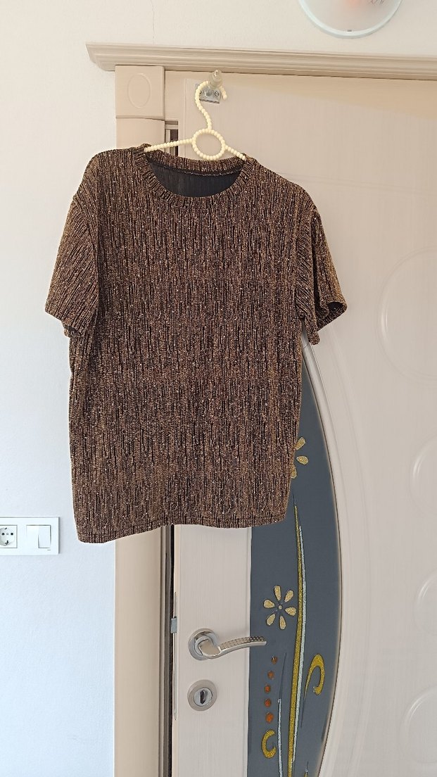 Kruvaze Yaka Kahverengi Kadın Triko Elbise - Görsel 4