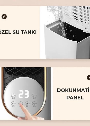 4 Mevsim Kullanımlı Beyaz Hava Temizleyici ve Nemlendirici - Görsel 2