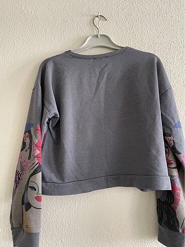Standart Beden Beden Kısa sweatshirt