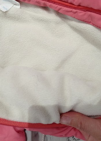 Pembe Kapüşonlu Bebek Kız Tulumu Kürklü - Görsel 11