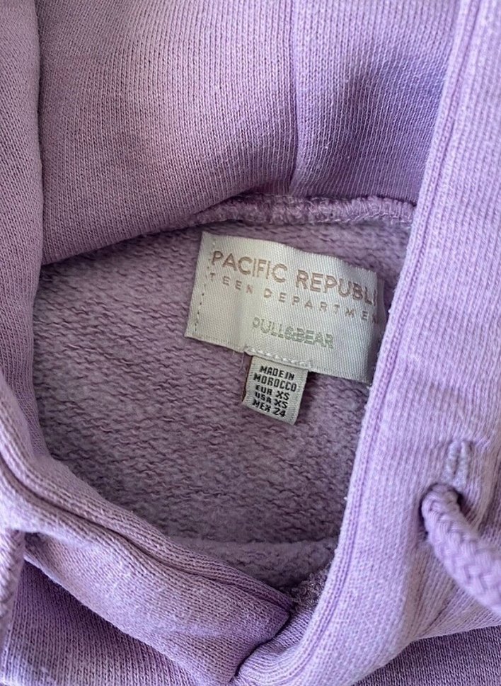 Kapüşonlu Mor Kadın Sweatshirt - Görsel 3