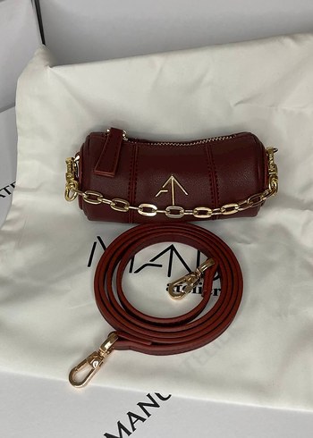 Beden Manu Atelier Bordo Mini Nano Silindir Çanta