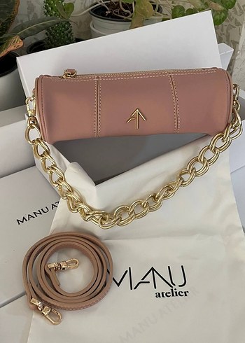 Beden pembe Renk Manu Atelier Silindir Çanta