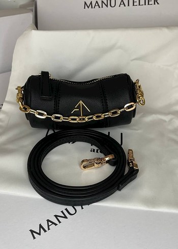 Siyah Manu Atelier Mini Nano Silindir Çanta