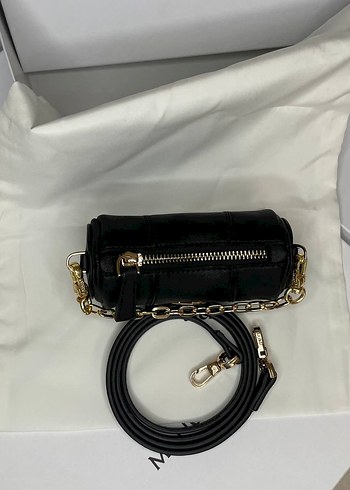 Manu Atelier Siyah Manu Atelier Mini Nano Silindir Çanta