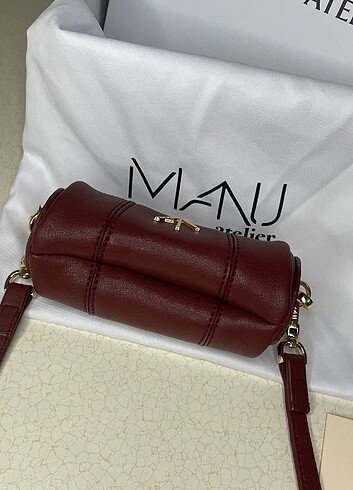 Beden bordo Renk Manu Atelier Mini Nano Silindir Çanta