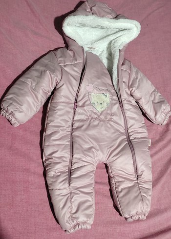 Kürklü Pembe Bebek Kışlık Tulumu - Görsel 2