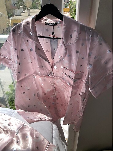 m Beden Saten Pijama Takımı