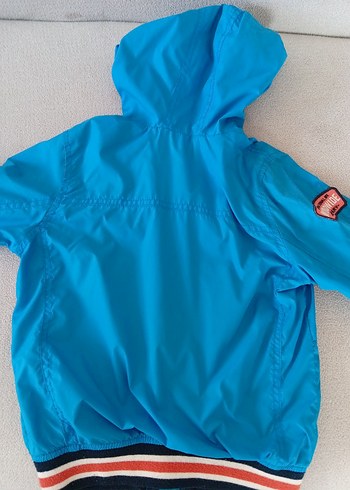 Erkek Çocuk Mavi Fermuarlı yagmurluk - Görsel 3