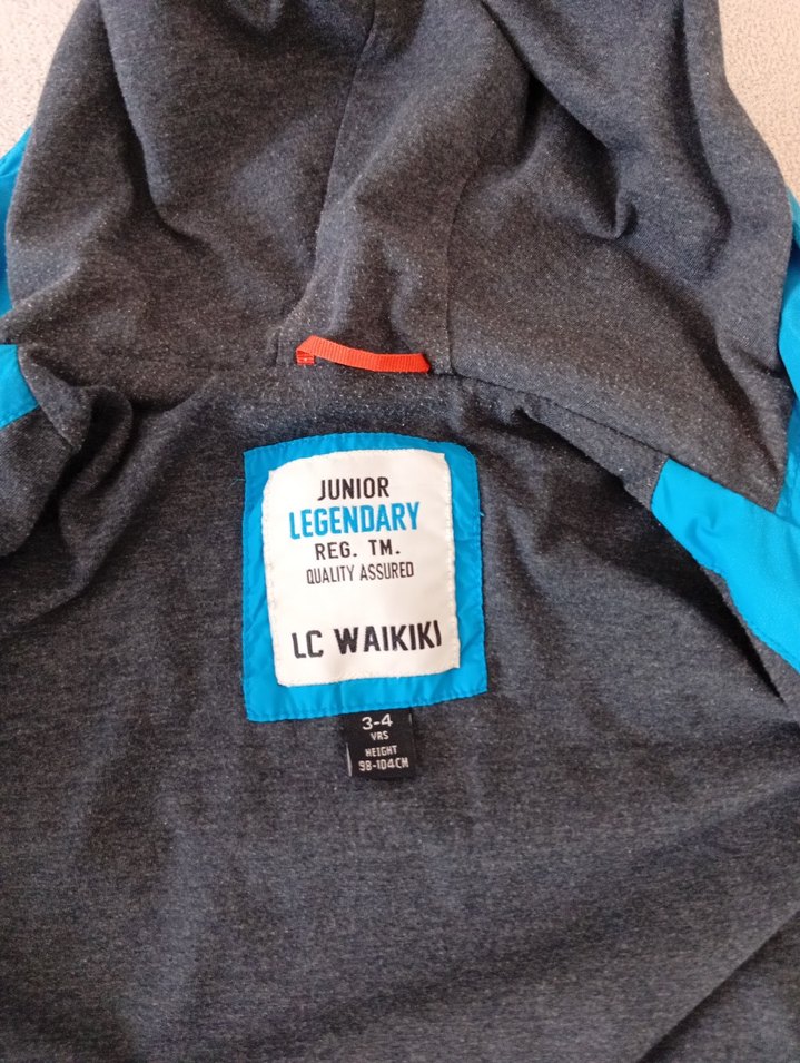 Erkek Çocuk Mavi Fermuarlı yagmurluk - Görsel 5