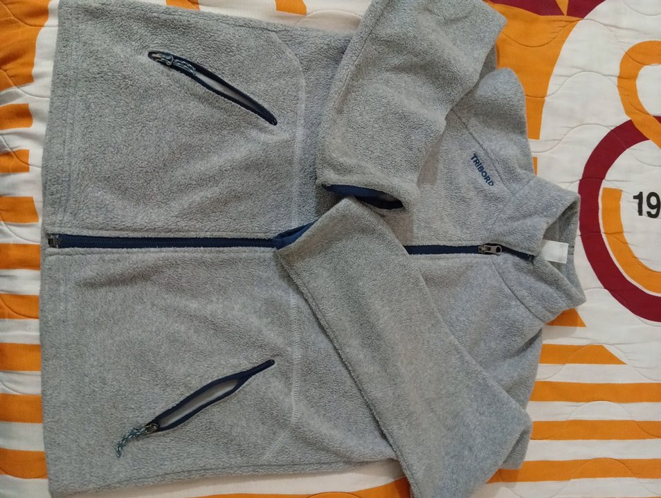 Gri Fermuarlı Erkek Polar Sweatshirt - Görsel 2