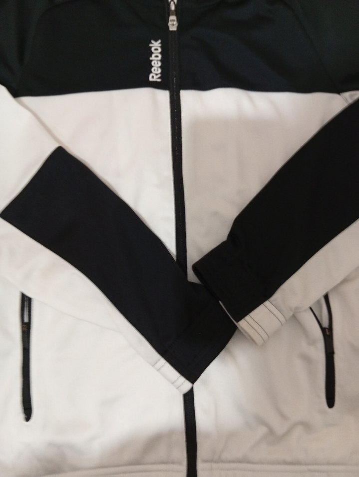 Reebok Kapüşonlu Erkek Çocuk Beyaz Ceket - Görsel 3