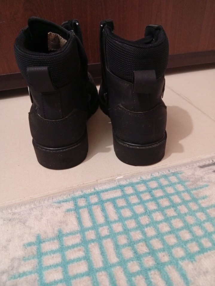 Siyah Erkek Kemerli Sokak Stili Botları - Görsel 2