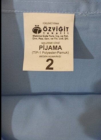 Pijama 2 adet mevcut 2 ve 3 beden 