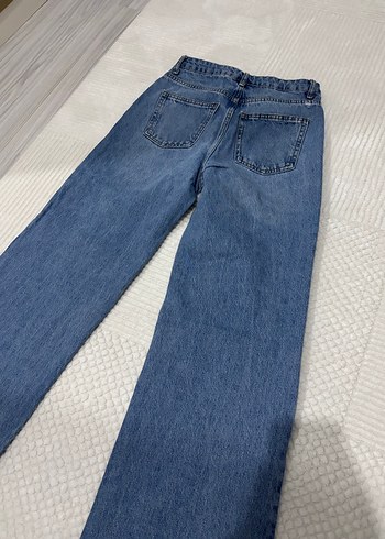 Kadın Mavi Regular  Denim Pantolon - Görsel 4
