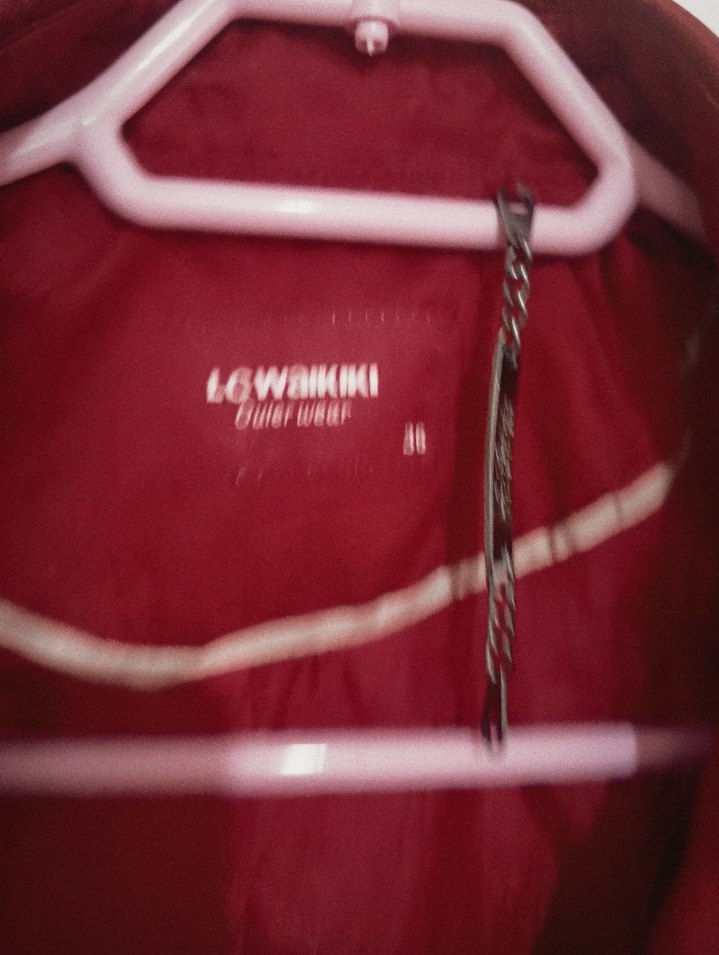 Bordo Kadın  Düğmeli Trençkot - Görsel 4