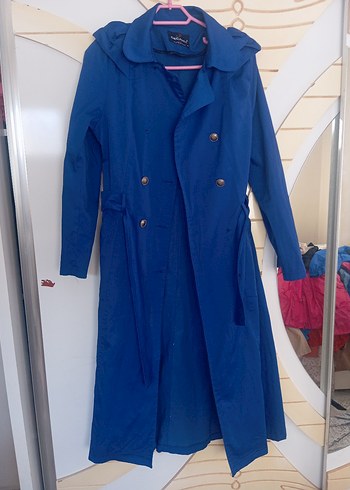 Mavi Kadın Uzun Düğmeli Trençkot - Görsel 2