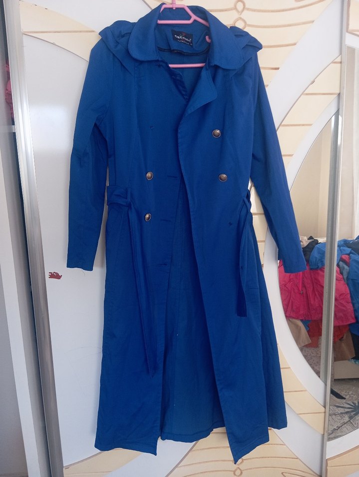 Mavi Kadın Uzun Düğmeli Trençkot - Görsel 2