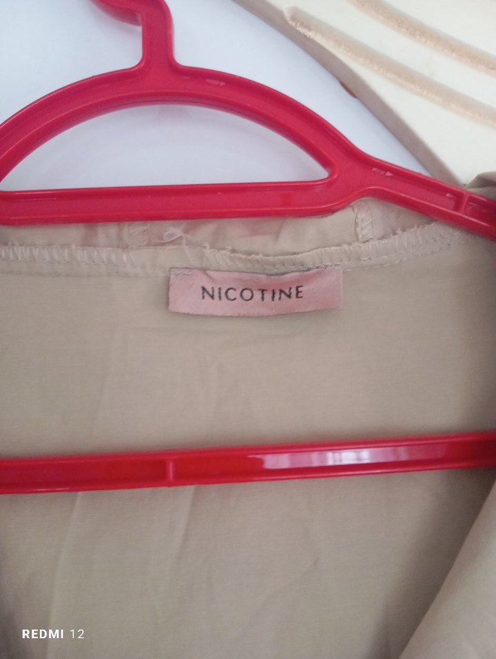 Bej Midi Keten Kadın Trençkot - Görsel 4