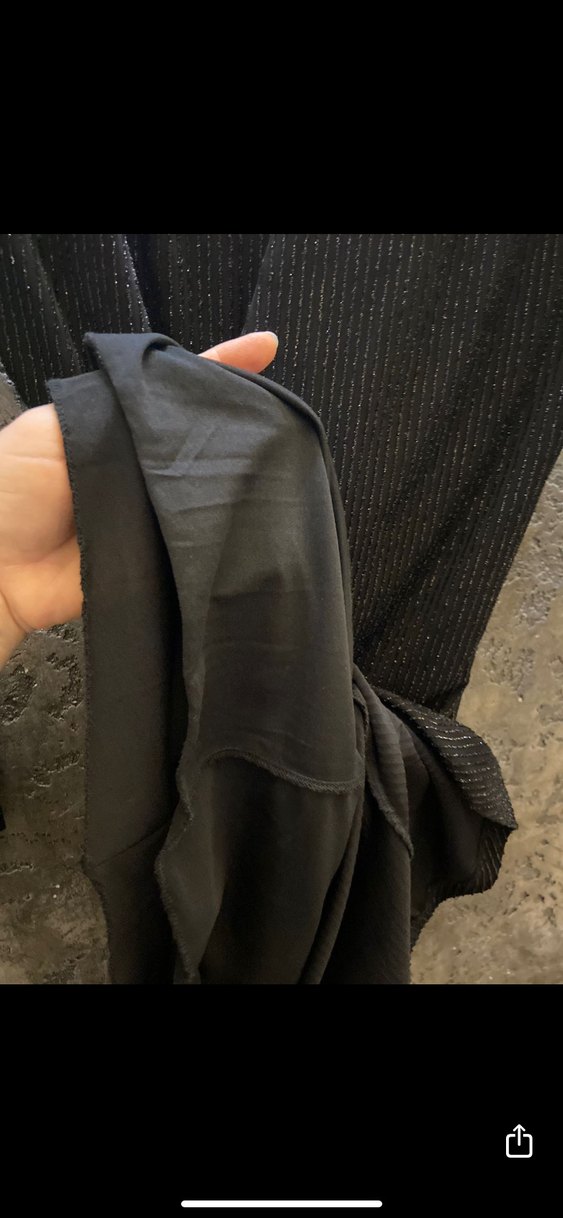 Uzun Kollu Drapeli Siyah Gotik Elbise - Görsel 5