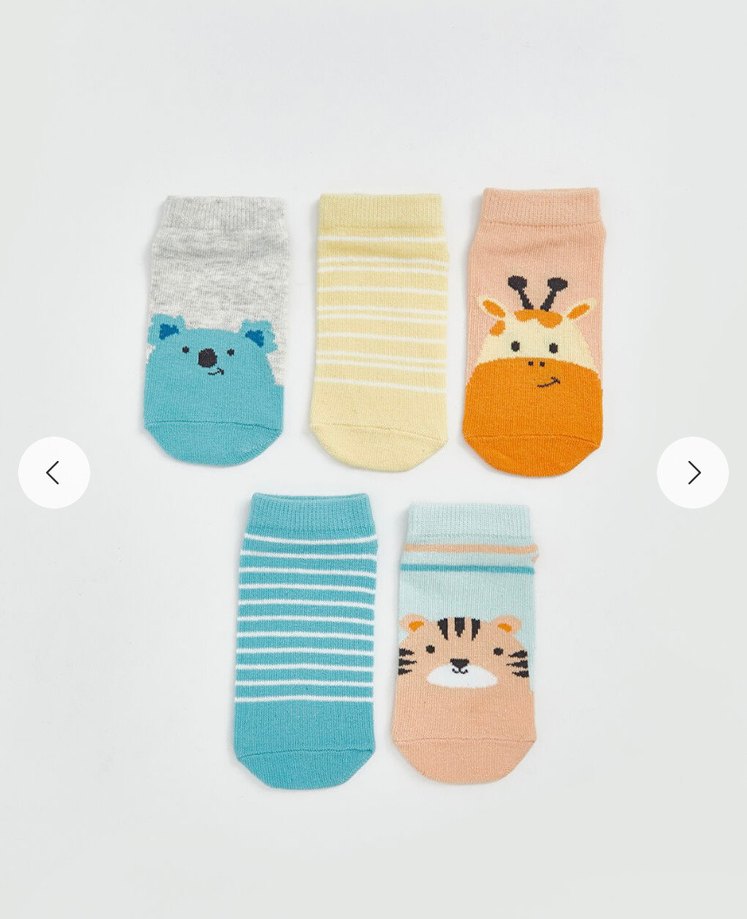 LCW Baby Erkek Çocuk 5'li Desenli Patik Çorap 3/4 yaş - Görsel 5