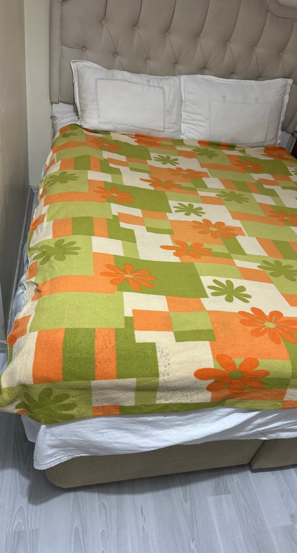 Çiçek Desenli Çok Renkli koltuk Örtüsü - Görsel 2