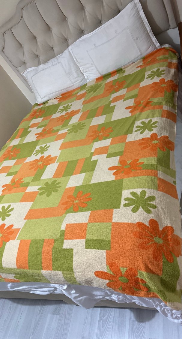 Çiçek Desenli Çok Renkli koltuk Örtüsü - Görsel 3