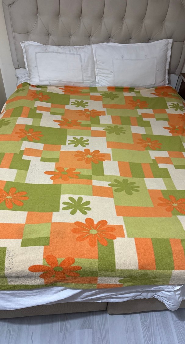 Çiçek Desenli Çok Renkli koltuk Örtüsü - Görsel 4