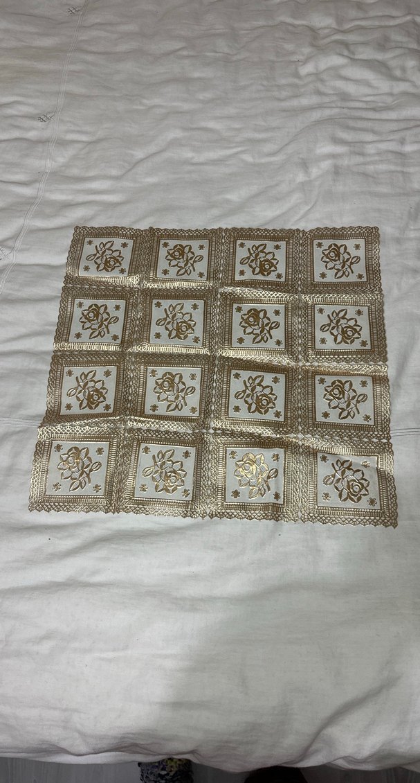 İşlemeli Beyaz Masa Örtüsü - Görsel 3