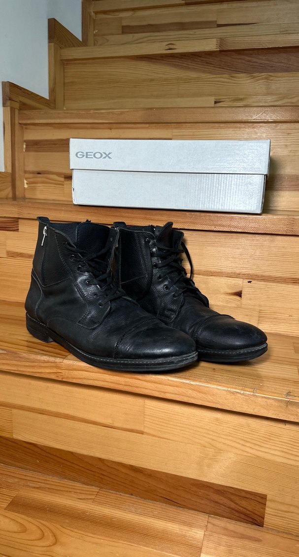 Klasik Siyah Deri Erkek Botları - Görsel 3