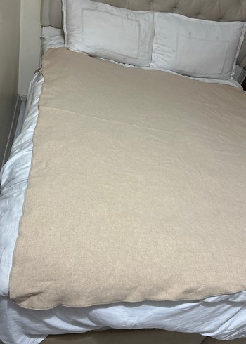 Bej Düz Yatak Örtüsü - Görsel 2