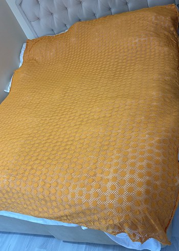 Parlak Sarı Yılan Desenli Yatak Örtüsü kumaş - Görsel 2