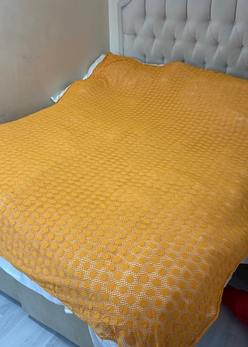 Parlak Sarı Yılan Desenli Yatak Örtüsü kumaş - Görsel 3