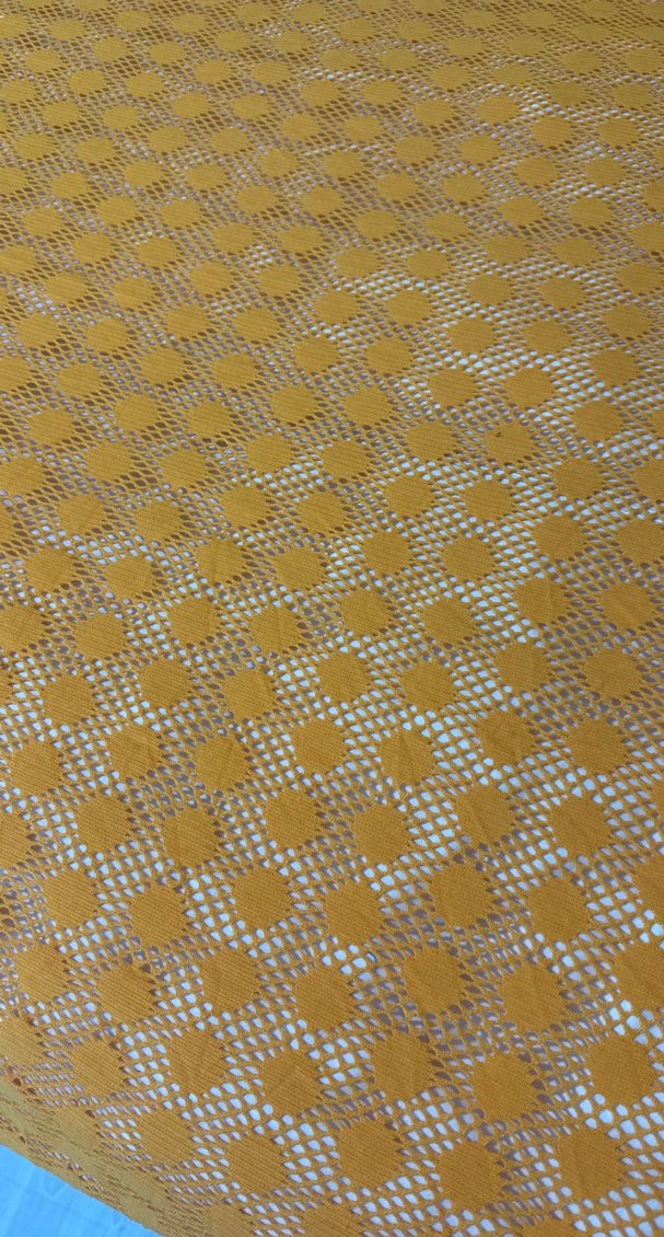 Parlak Sarı Yılan Desenli Yatak Örtüsü kumaş - Görsel 4