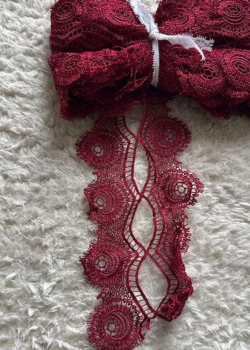 Bordo Dantel Bohem - Görsel 3