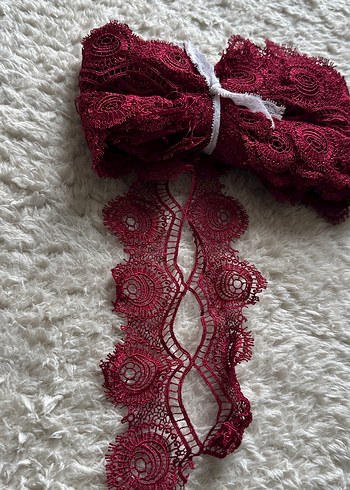 Bordo Dantel Bohem - Görsel 4