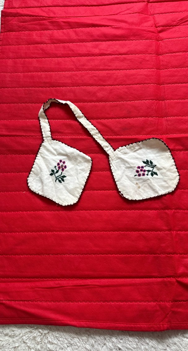 Nakışlı Beyaz mutfak fırın tutacağı - Görsel 2