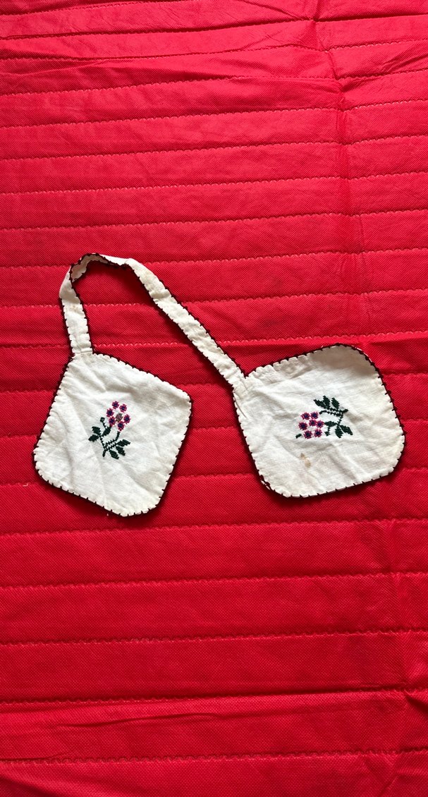 Nakışlı Beyaz mutfak fırın tutacağı - Görsel 3