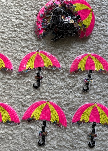 Renkli Boncuklu Kadın Şemsiye Aksesuarları - Görsel 4