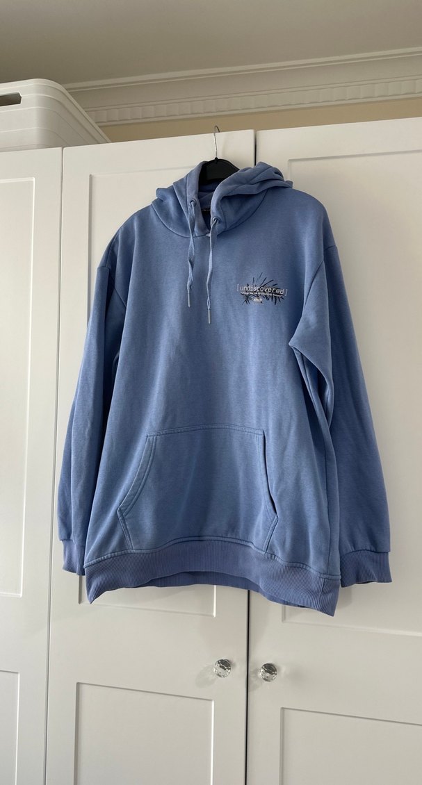 Mavi Kapüşonlu Kadın Sweatshirt - Görsel 2