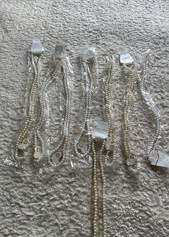 Boncuklu Bohem Kadın El Zinciri Beyaz Gri - Görsel 3