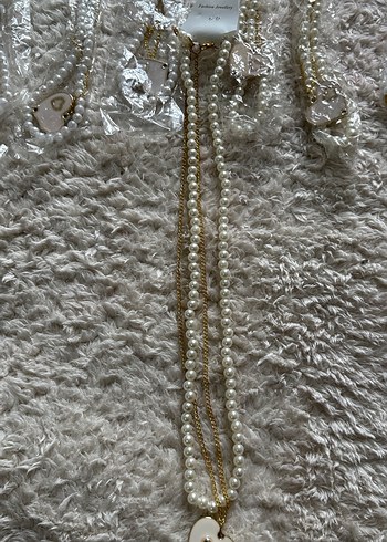 Boncuklu Bohem Kadın El Zinciri Beyaz Gri - Görsel 5