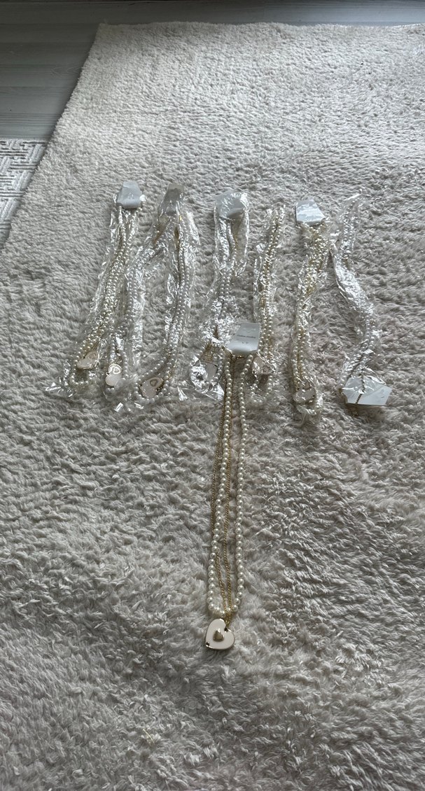 Boncuklu Bohem Kadın El Zinciri Beyaz Gri - Görsel 2