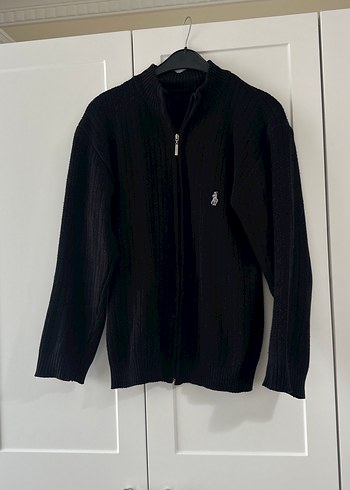 Siyah Fermuarlı Erkek Triko - Görsel 2